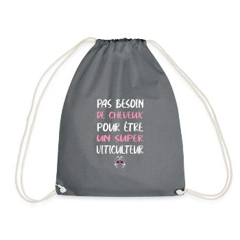 Pasbesoinde cheveux pour être un super viticulteur - Sac de sport léger - gris - Devant
