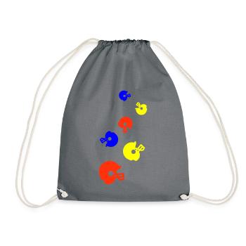Icône Casque de football - Sac de sport léger - gris - Devant