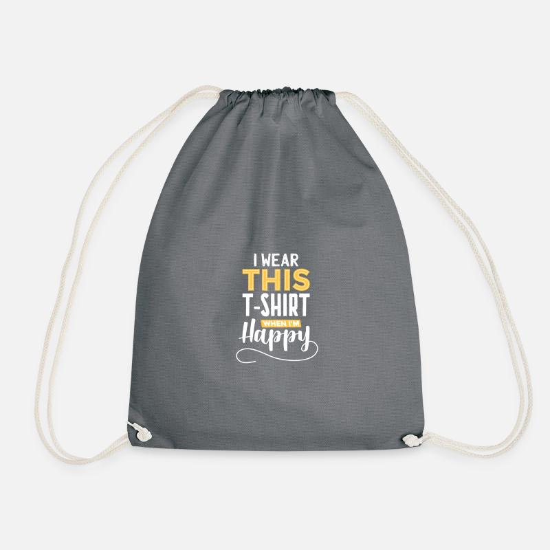 Happy - Turnbeutel - Grau