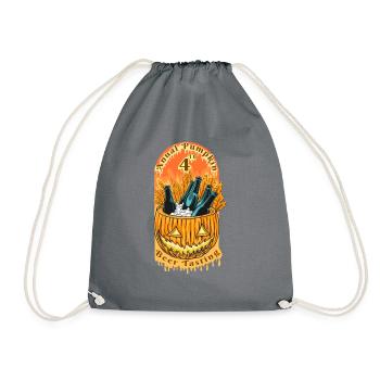 Halloween Pumpkin Horror - Drawstring Bag - grey - Front