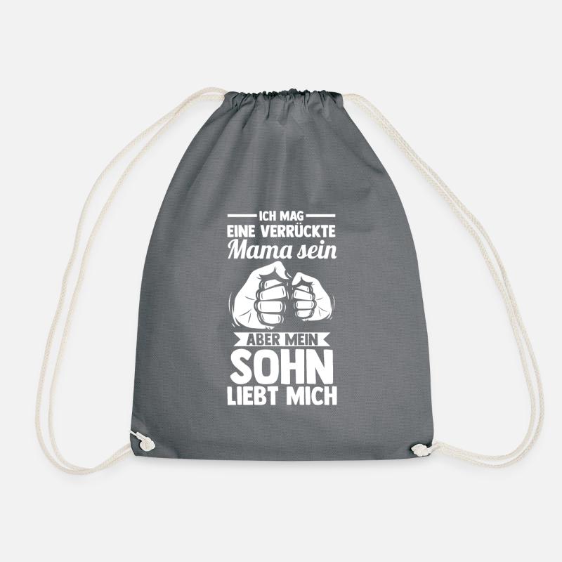 Mutter Sohn Mama - Turnbeutel - Grau