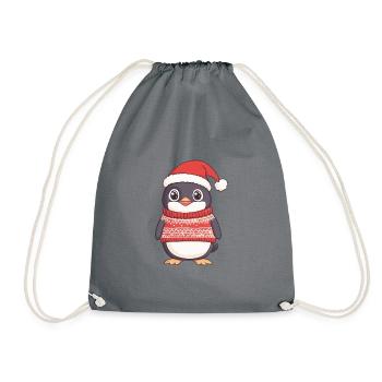 Bande dessinée de Noël Pingouin - Sac de sport léger - gris - Devant