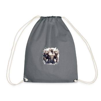 Eagle Muscles Bête de musculation - Sac de sport léger - gris - Devant