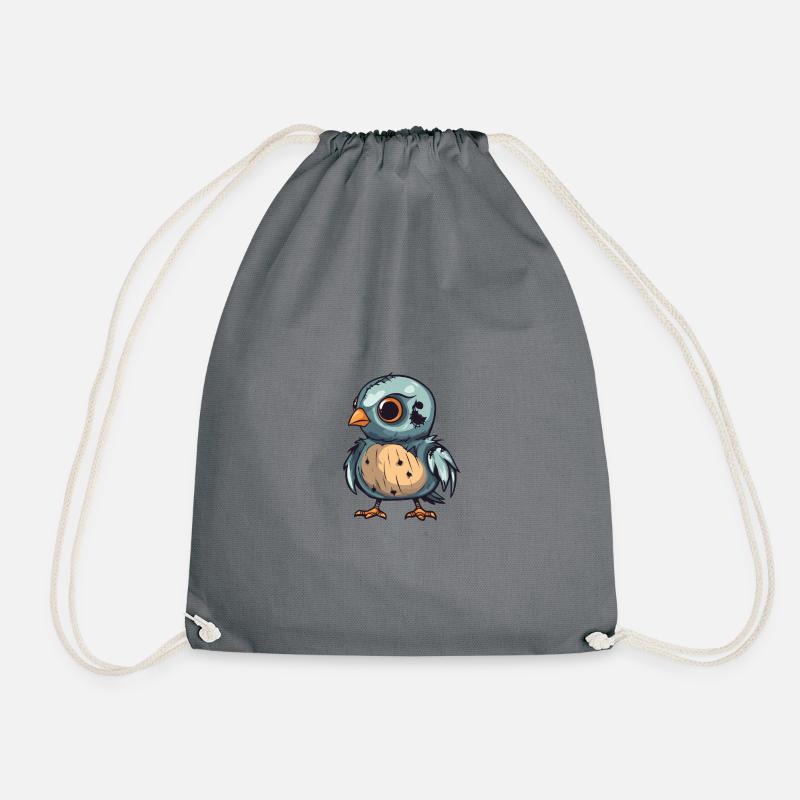 Taube Vogel Halloween Lustig Zombie - Turnbeutel - Grau