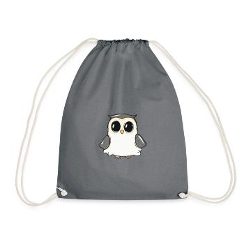 Eule Halloween Lustig Geist - Turnbeutel - Grau - Vorne