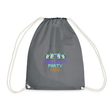 Einhorn Mallorca Party Crew Lustig - Turnbeutel - Grau - Vorne