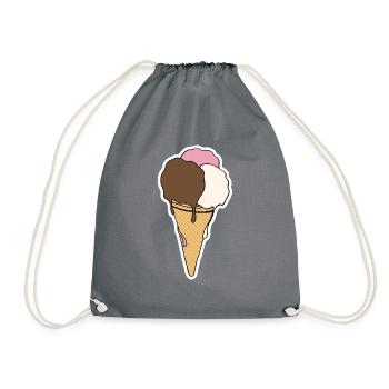 Eis - Turnbeutel - Grau - Vorne