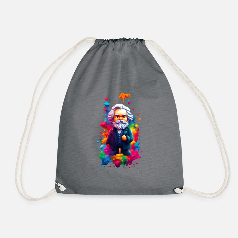 Karl Marx - Drawstring Bag - grey