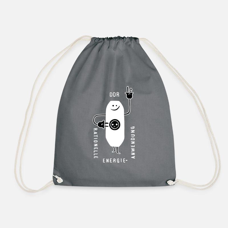 DDR Energy white - Drawstring Bag - grey