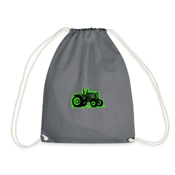 Icône de l’agriculture tracteur - Sac de sport léger - gris - Devant