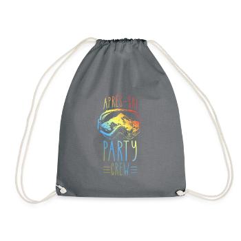 Après, Ski, Party, Crew, Mountains, Colorful - Drawstring Bag - grey - Front