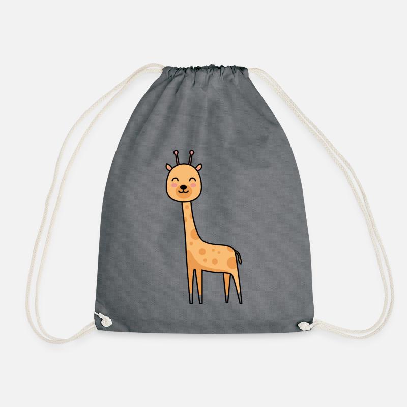Giraffe Comic Tier - Turnbeutel - Grau
