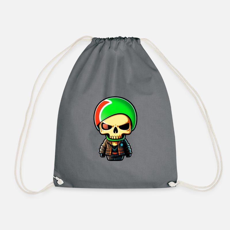Milticolor motorcycle biker - Drawstring Bag - grey