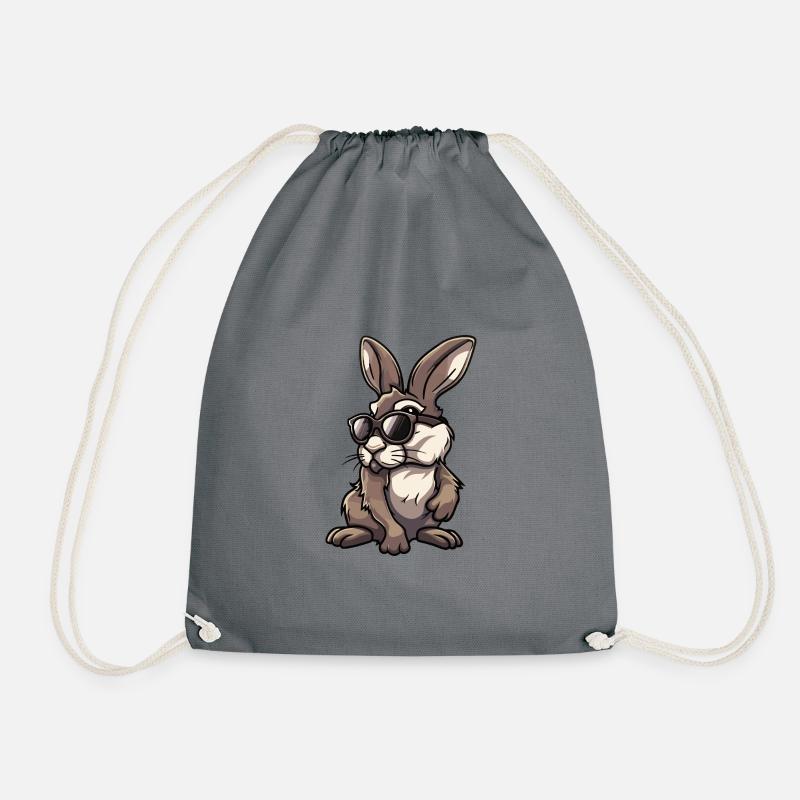 Hase Tier - Turnbeutel - Grau