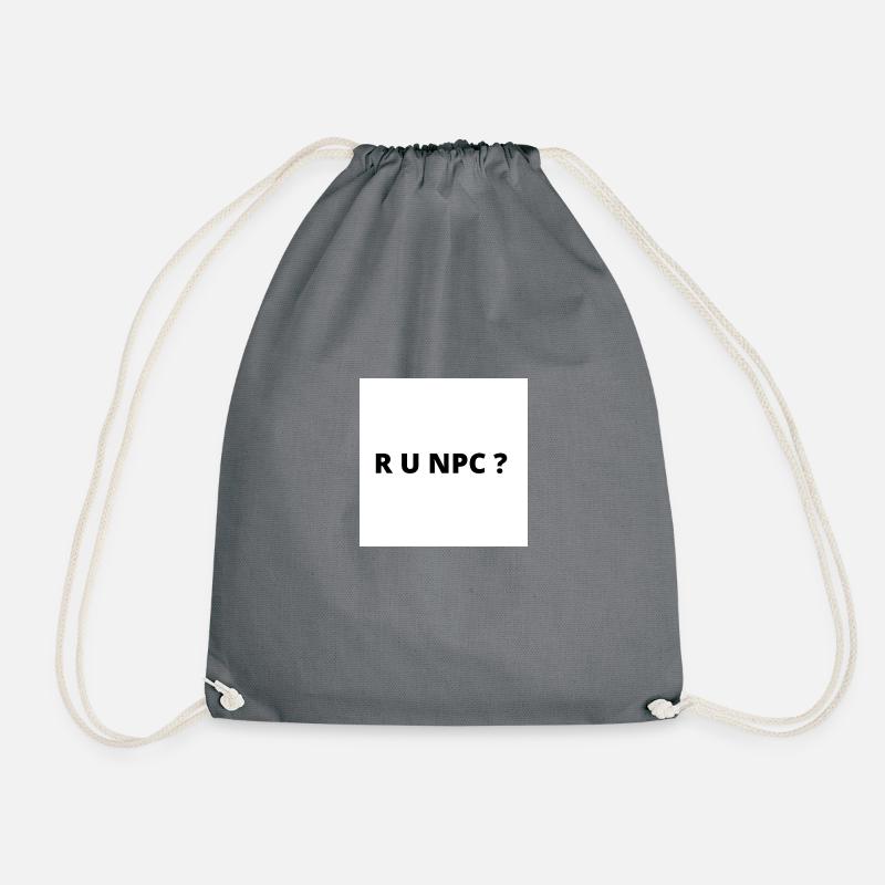 "R U NPC ?" Design in schwarz - Turnbeutel - Grau