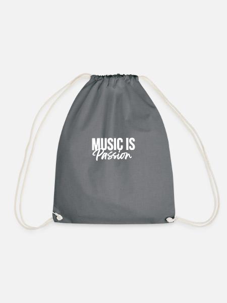 Music is passion - Turnbeutel - Grau