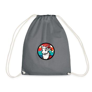 Noël de la chèvre de montagne Noël - Sac de sport léger - gris - Devant