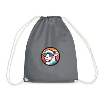 Mouton Bande Dessinée Cool Été - Sac de sport léger - gris - Devant