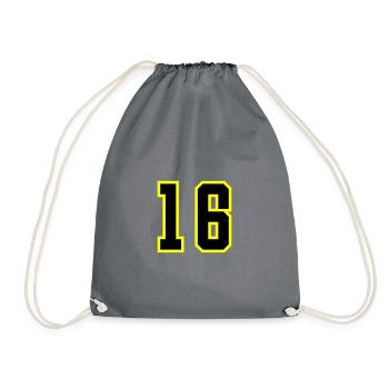 Maillot à 16 numéros - Sac de sport léger - gris - Devant