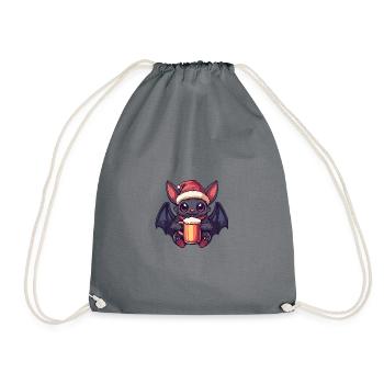 Bière de chauve-souris Noël - Sac de sport léger - gris - Devant