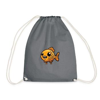 Poisson rouge Halloween Bande dessinée drôle - Sac de sport léger - gris - Devant