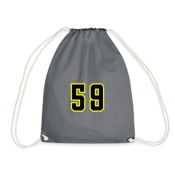 59 Number Leotard - Drawstring Bag - grey - Front