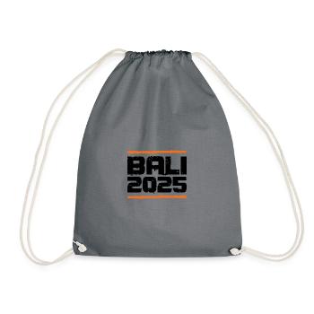 Bali 2025 Urlaub - Turnbeutel - Grau - Vorne