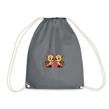 Hyène Couple Saint-Valentin - Sac de sport léger - gris - Devant