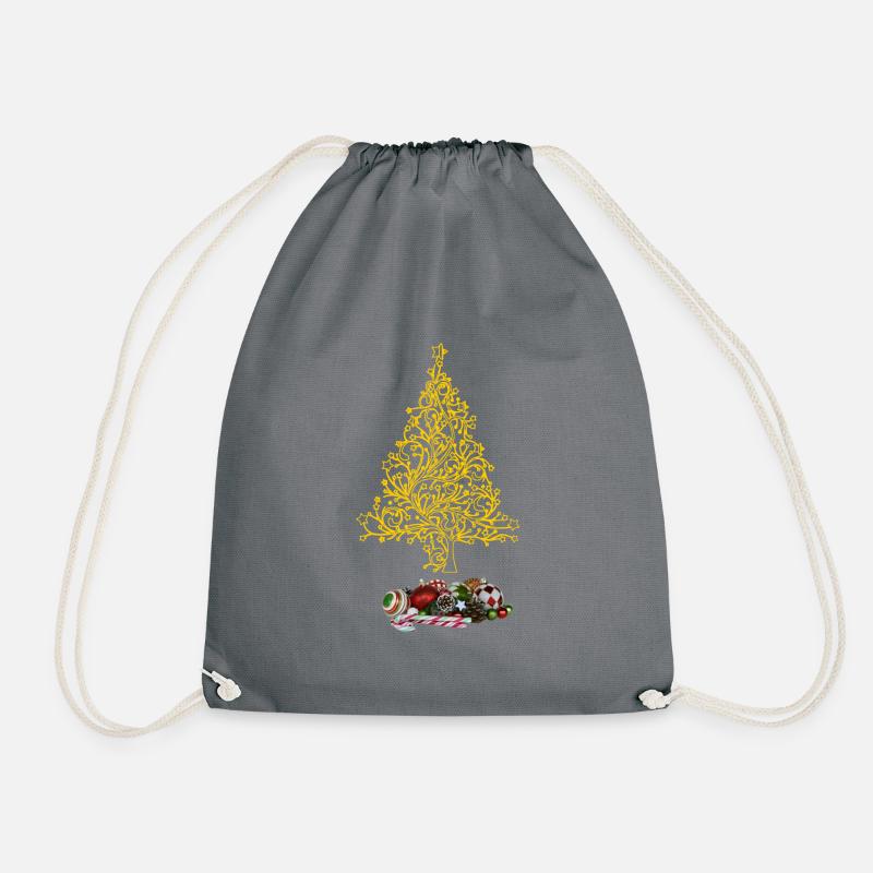 Weihnachtsbaum - Turnbeutel - Grau
