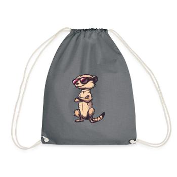 Animal suricate - Sac de sport léger - gris - Devant