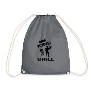 Grillen BBQ - Turnbeutel - Grau - Vorne