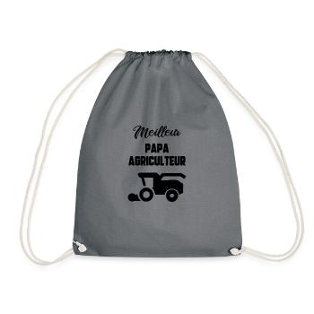 Meilleur papa agriculteur - Sac de sport léger - gris - Devant