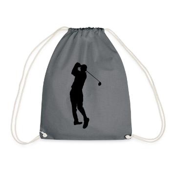 Golfer - Drawstring Bag - grey - Front