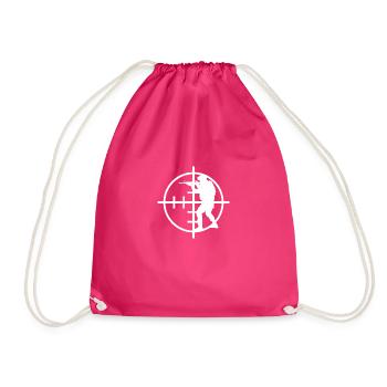 Militär und Soldat - Sucher - Waffen - Turnbeutel - Fuchsia - Vorne