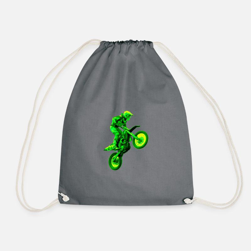 enduro green - Drawstring Bag - grey