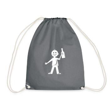 Silhouette de fête de la bière - Sac de sport léger - gris - Devant