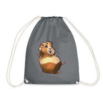 Bunny rabbit carrot Rodent Hare Rodent Hamster - Drawstring Bag - grey - Front