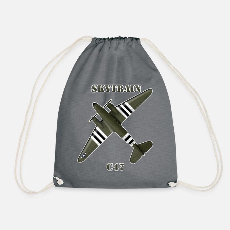 DOUGLAS C-47 - 2102 - Drawstring Bag - grey