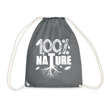 100 % Nature ! Protéger et aimer la nature - Sac de sport léger - gris - Devant