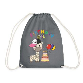 Birthday Girl - Turnbeutel - Grau - Vorne