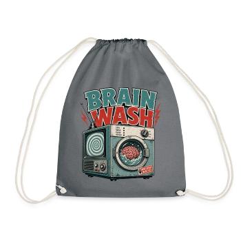 BRAIN WASH MACHINE - Turnbeutel - Grau - Vorne