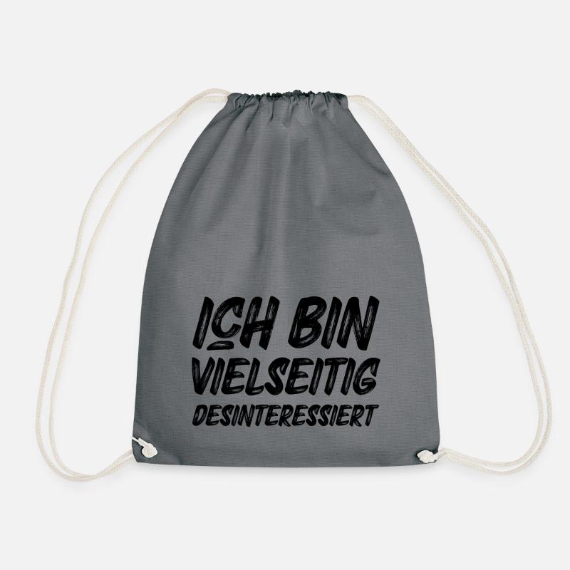 Ich bin vielseitig desinteressiert - Turnbeutel - Grau