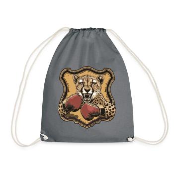 Gepard Boxer MMA Logo - Turnbeutel - Grau - Vorne