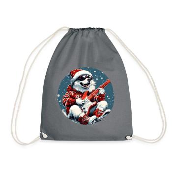 Husky Dog Noël Rocker Guitare - Sac de sport léger - gris - Devant