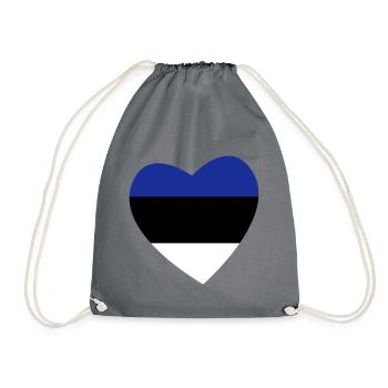 Coeur estonie - Sac de sport léger - gris - Devant