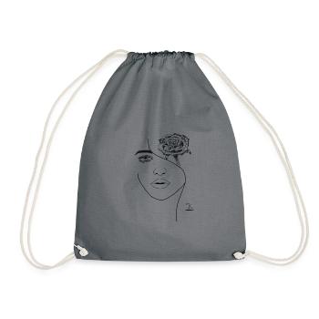 Visage Fleurissant - Sac de sport léger - gris - Devant