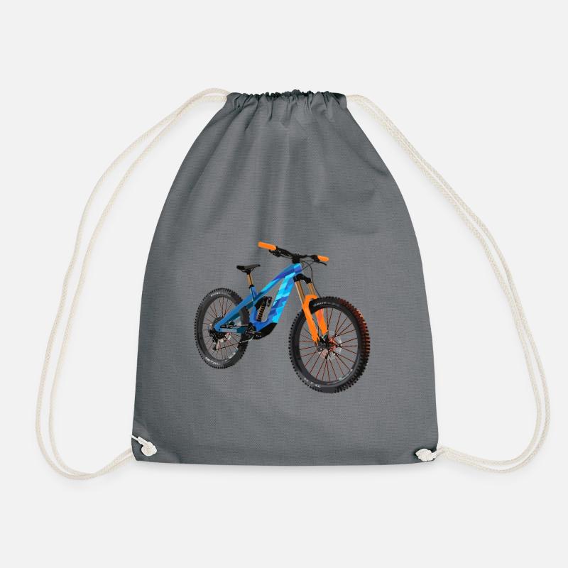 Design de VTT cool dans le style polygonal - Sac de sport léger - gris