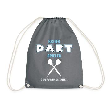 Bester Dart Spieler Darter Dartspieler Darten - Turnbeutel - Grau - Vorne