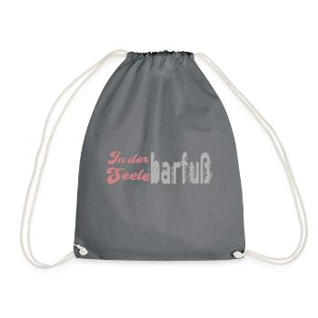 In der Seele barfuß - Turnbeutel - Grau - Vorne