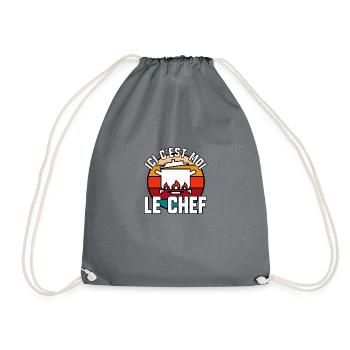 Ici c’est moi le chef - Sac de sport léger - gris - Devant